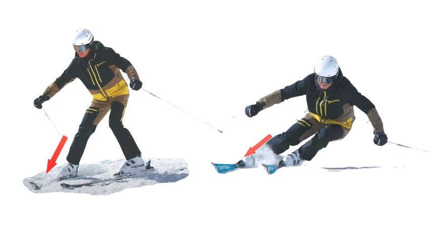 Docisk narty zewnetrznej